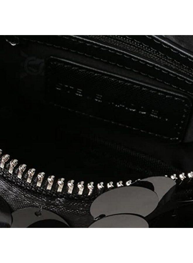 STEVE MADDEN حقيبة نوبليب الصغيرة المزينة بالترتر باللون الأسود  - Image 4