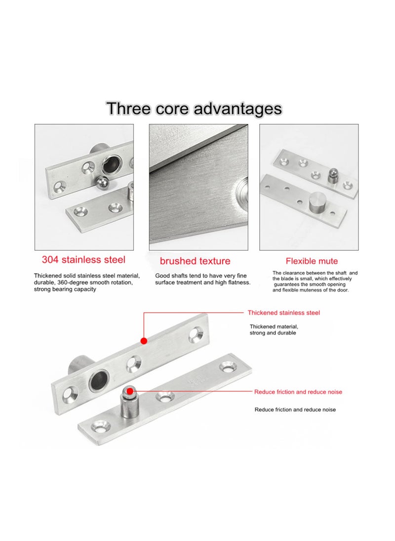 2PCS 180° Rotation Door Pivot Hinge, Concealed Door Hinge Hardware Hidden Bookshelf Hinges Rotation Concealing Hinges Swivel Door Pivot HardwareStainless Steel Rotation Secret Room Door Hinge, Small - pzsku/Z1460C0F610FABA15BE68Z/45/_/1717263288/0bbfd24a-b422-491f-a5fb-a9e10259d4c7