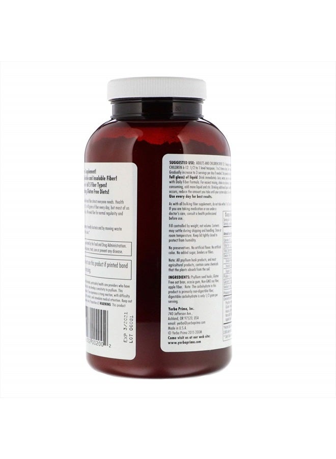 Yerba Prima Daily Fiber Formula Powder - 12 oz (Pack of 4) - Soluble & Insoluble Dietary Fiber Supplement - Gut Health - Vegan, Non-GMO, Gluten-Free - Image 5