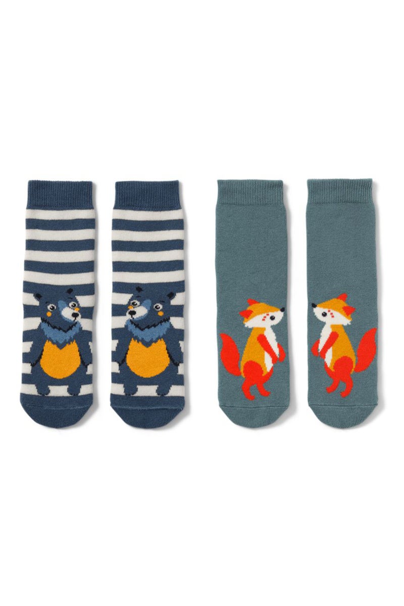 Tchibo Kids Boy 2 Pairs Textured Socks, Sage  - Image 3