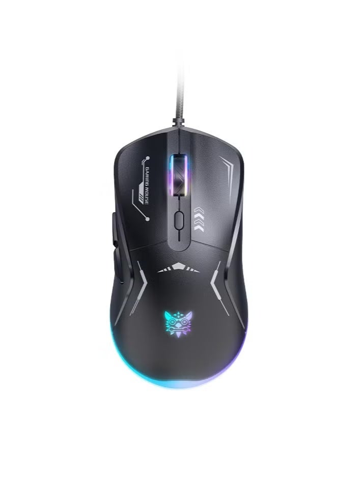 أونيكوما ماوس ألعاب سلكي CW917، RGB 3600 نقطة في البوصة LED بصري USB 6 أزرار لأجهزة الكمبيوتر المحمولة وسطح المكتب - Image 5