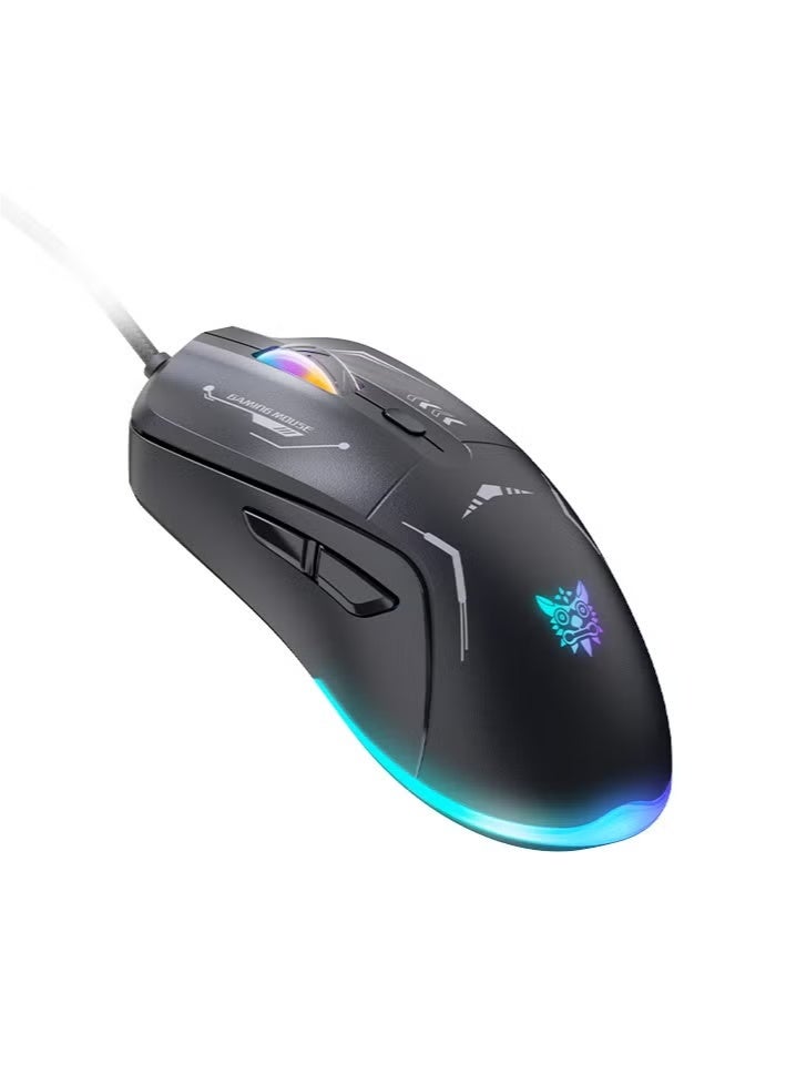 أونيكوما ماوس ألعاب سلكي CW917، RGB 3600 نقطة في البوصة LED بصري USB 6 أزرار لأجهزة الكمبيوتر المحمولة وسطح المكتب - Image 3