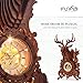 FUNPOLA LED 3D Wood Puzzle Deer Clock 3D Wooden Puzzle Elk Clock Building Model Home Dcor 3D Wooden Puzzle for AdultsTeens Christmas GiftWood Yellow Light - Image 4