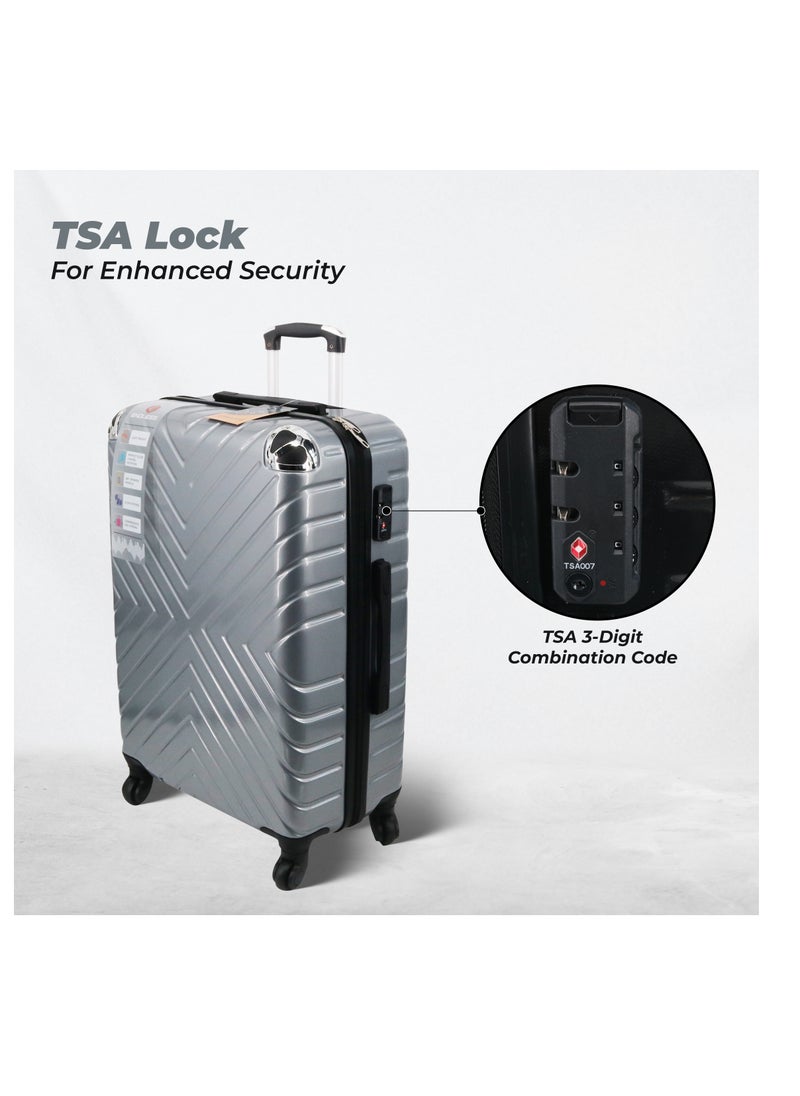 ENDLESS  Set Of 2 Luggage Trolleys - 75cm & 65cm (Check-In) Hardsided Suitcase With In-Built TSA Lock and Spinner Wheels | Material: Polycarbonate + ABS | Carry on Luggage  - Image 5