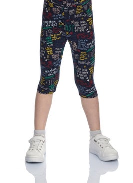 Lovetti Broken Dreams Girls Patterned Knee-Length Capri  - Image 2