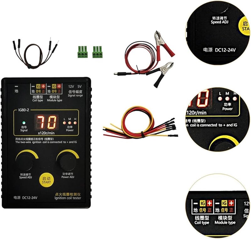 Automotive Ignition Coil Tester for Petrol Vehicle Engine Diagnostics Professional - Image 4
