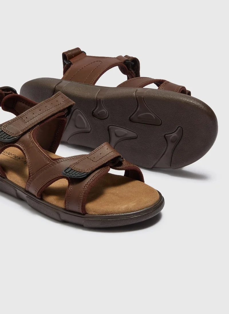 ماتلان Brown Real Leather Trek Adventure Sandals