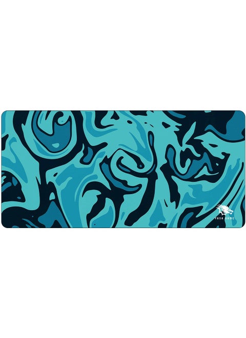 Extended Large Gaming Mouse Pad 100 X 50 cm XXL Full Desk Art style & Mousepad Non-Slip Rubber Base Big Keyboard Mat with Stitched Edges water resist for Gaming from Yasa ( Swiril Blue)