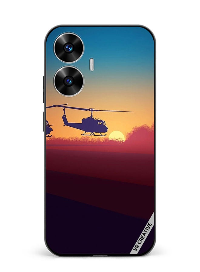 VR CREATIVE Protective Case Cover For Realme C55 Military Choppers Design Multicolour - Image 1