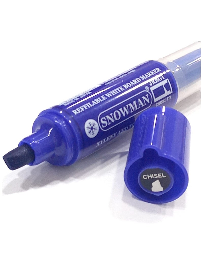 Snowman Blue whiteboard pen with chisel tip + spare parts  - Image 2