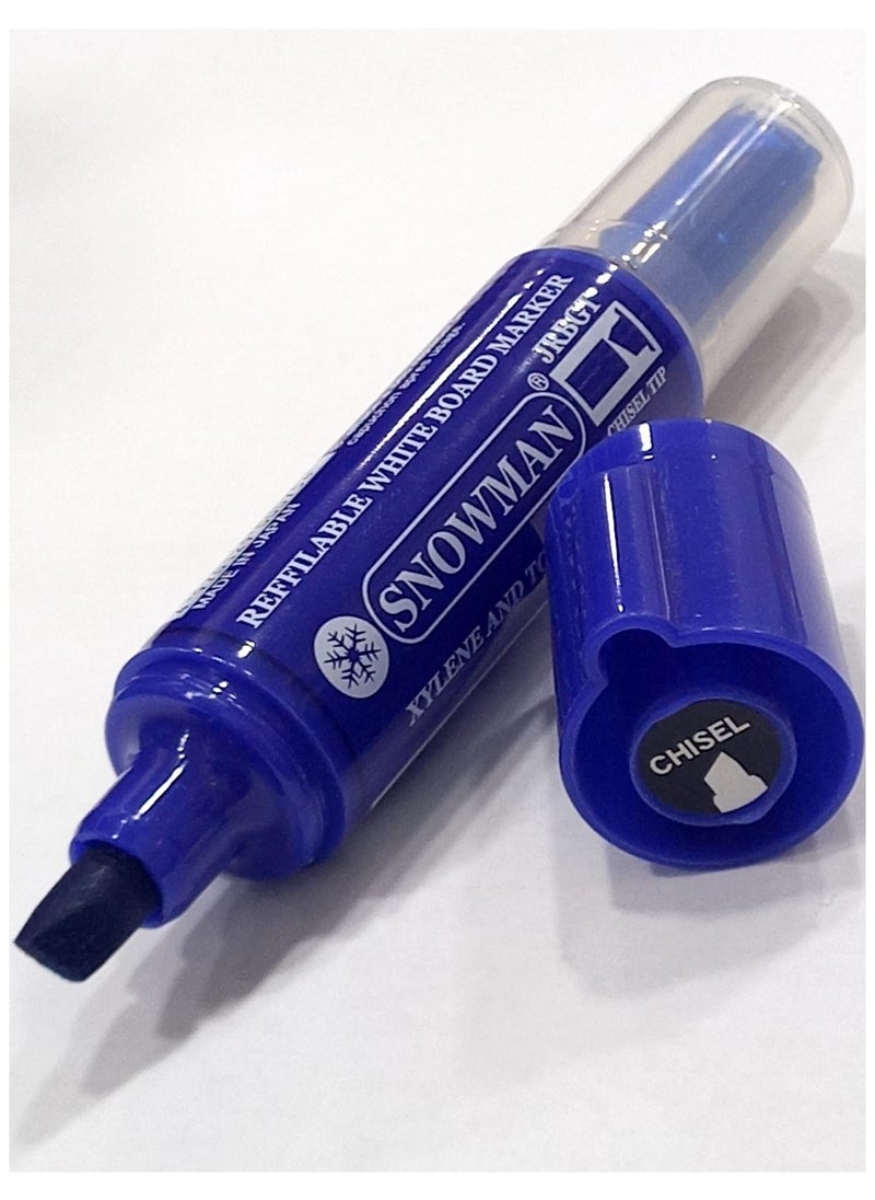 Snowman Blue whiteboard pen with chisel tip + spare parts  - Image 3