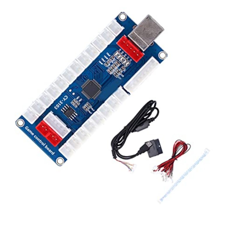 USB Encoder Controller DIY Kit for PC Raspberry Pi Android Devices Metal Housing Black Low-Latency USB Data Cable Included - Image 1