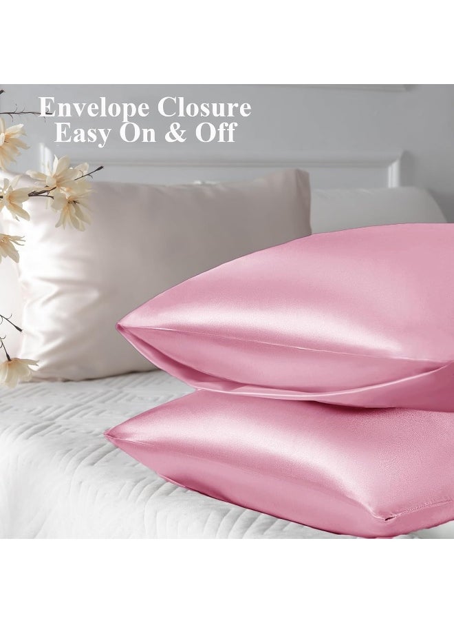 Somer Field - Silk Pillowcases For Hair And Skin 2 Pack Standard Size with Envelope Closure (2 Pcs Pillowcases (50 x 75 cm) (Baby Pink) - pzsku/Z146167CDCD41928E0D2BZ/45/_/1728572662/189a27aa-2aeb-4416-becc-c970160b109b