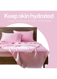 Somerfield Somer Field - Silk Pillowcases For Hair And Skin 2 Pack Standard Size with Envelope Closure (2 Pcs Pillowcases (50 x 75 cm) (Baby Pink)  - Image 5