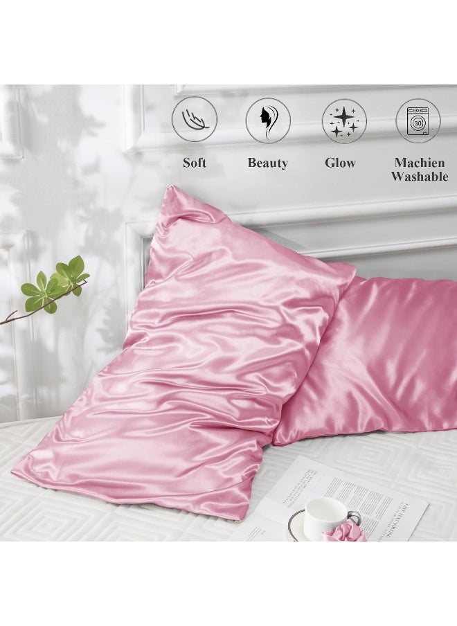 Somer Field - Silk Pillowcases For Hair And Skin 2 Pack Standard Size with Envelope Closure (2 Pcs Pillowcases (50 x 75 cm) (Baby Pink) - pzsku/Z146167CDCD41928E0D2BZ/45/_/1728709011/38f02012-f400-46c6-8fb9-21c9d148ee8c