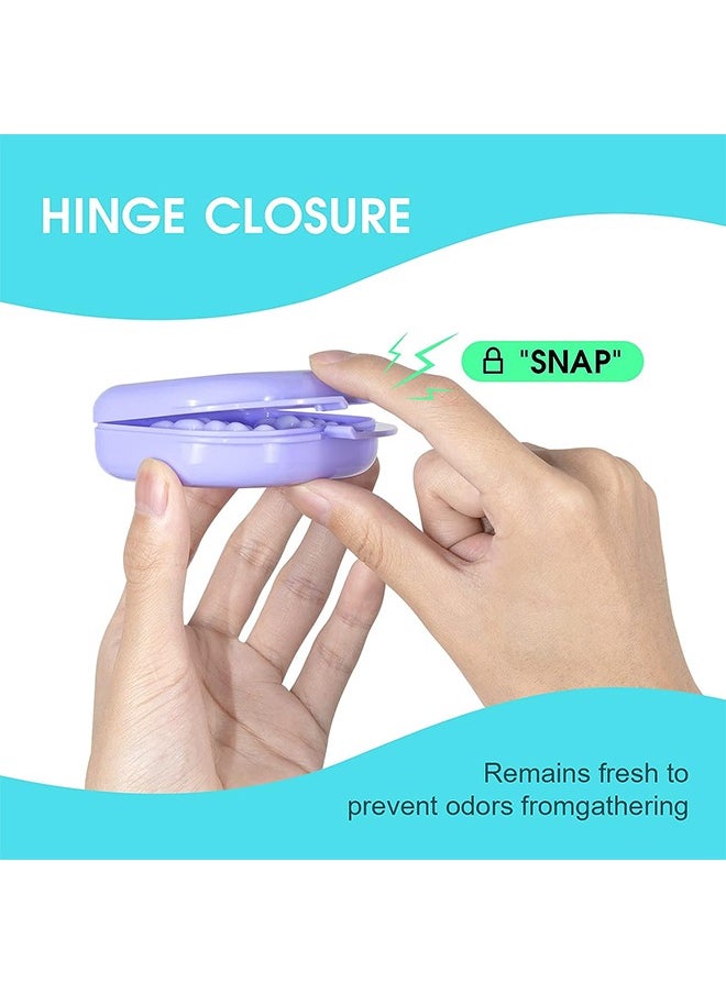 Ant - 5 Piece Retainer False Teeth Container Box with Vent Holes Mouth Guard Case Dental Aligner Mouthpiece Case Tight Snap Lock Orthodontic Mouth Guard Case - Image 1
