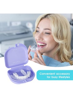 Ant 5 Piece Retainer False Teeth Container Box with Vent Holes Mouth Guard Case Dental Aligner Mouthpiece Case Tight Snap Lock Orthodontic Mouth Guard Case  - Image 5