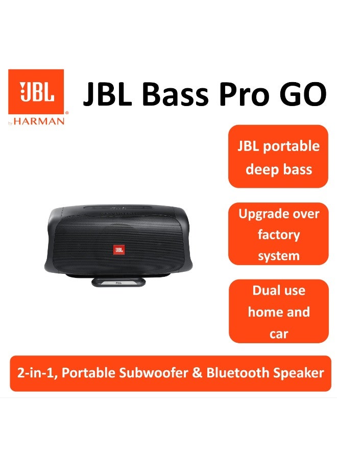 JBL BassPro Go 2-in-1 Active Car Subwoofer & Portable Bluetooth Party Speaker | 200W Powered Bass System | Wireless Audio | Rechargeable BASSPRO GO Black - Image 1