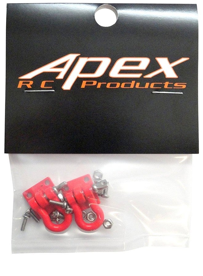 Apex RC Products 1/10 RC Rock Crawler Scale Red Winch Shackles - 2pcs 4051 - Image 4