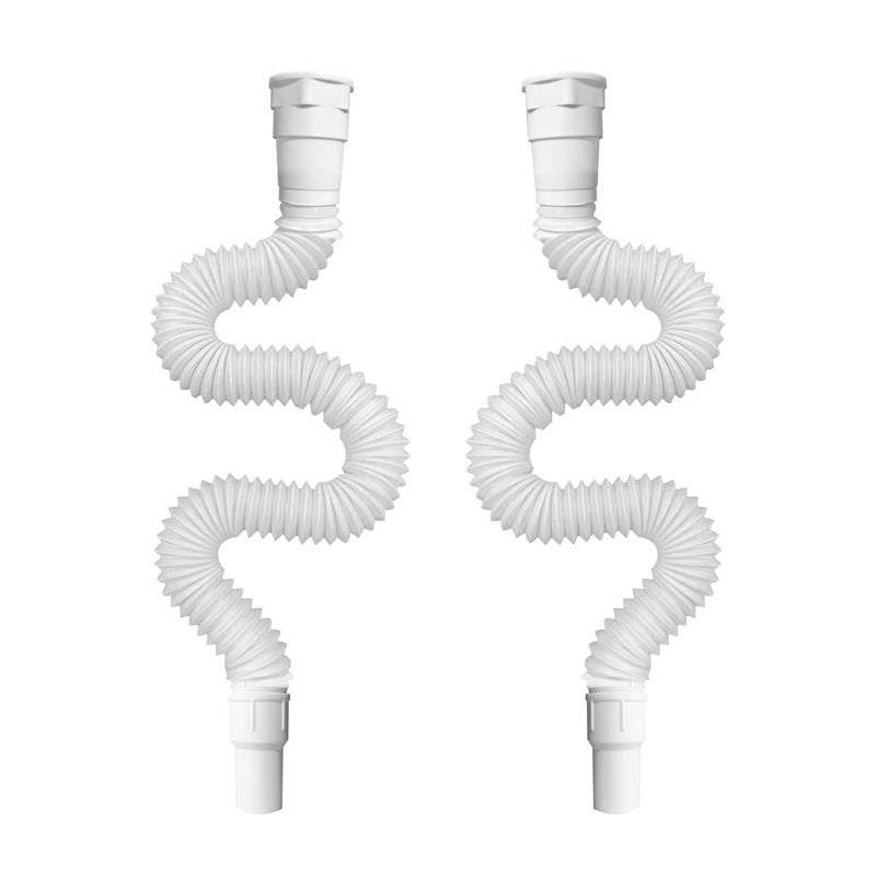 SANJAY CHILLY PVC Flexible 33 Inch Collapsible Waste Pipe for Bathroom Wash Basin and Kitchen Sink | Drain Pipe Streachable (Pack of 2) White - Image 1