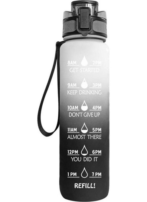 Motivational 1 Liter Flask Sports Flask with Time Marker Camping Flask