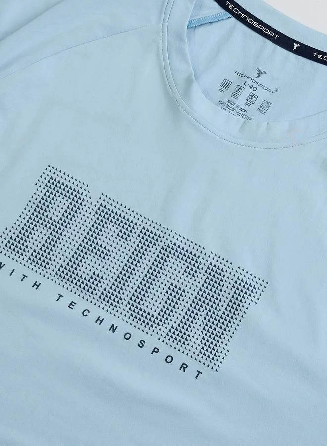 Technosport Technosport Men Typography Print Slim Fit T-Shirt