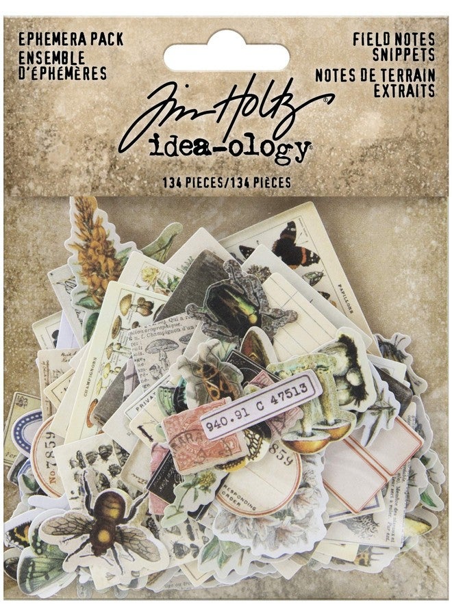 Tim Holtz Idea Ology Ephemera Snippets Id Fieldnotes Us:One Size Field Notes - Image 1