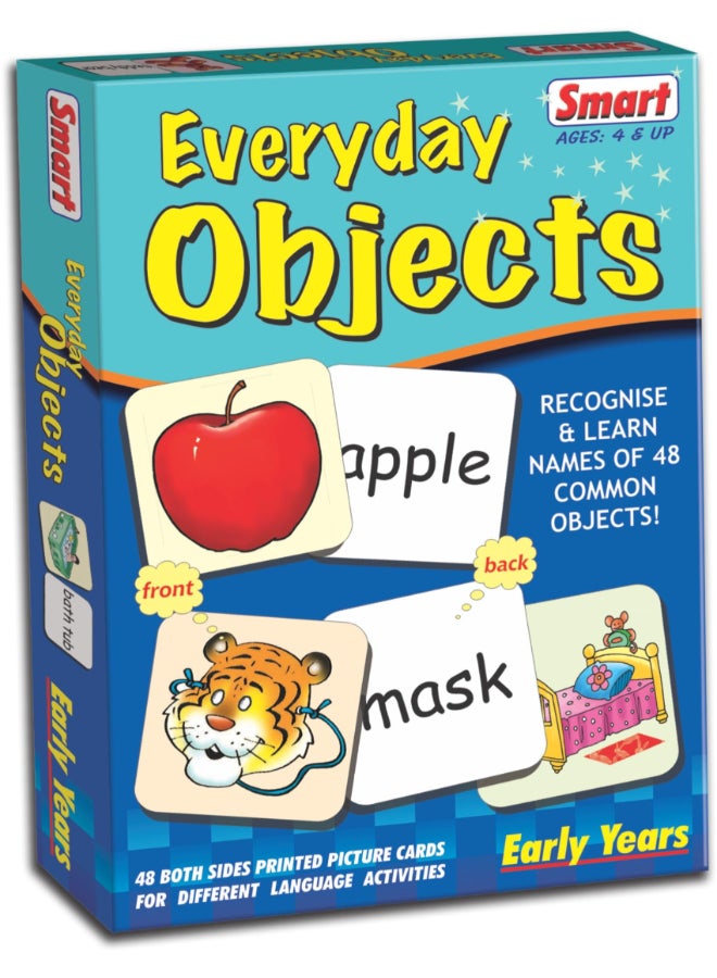 Creative's Smart Everyday Objects Flash Cards for Kids - 48 Double-Sided Picture Cards - Learn Common Object Names - Educational Toy for Toddlers - Preschool Learning Gift Ages 4 & Up - Image 1