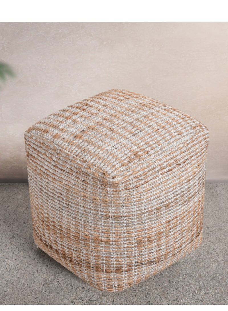 لوفت ارينوس،بوف مربع،40×40×40 سم،قماش،طبيعي/عاجي