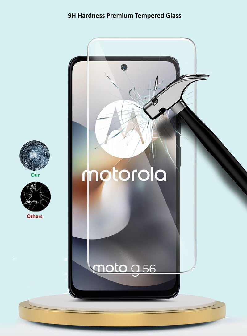 GMAX Motorola Moto G56 5G 2025 GMAX Premium Series Curved Edges 9H 2.5D Tempered Glass Screen Protector - Clear - Image 3