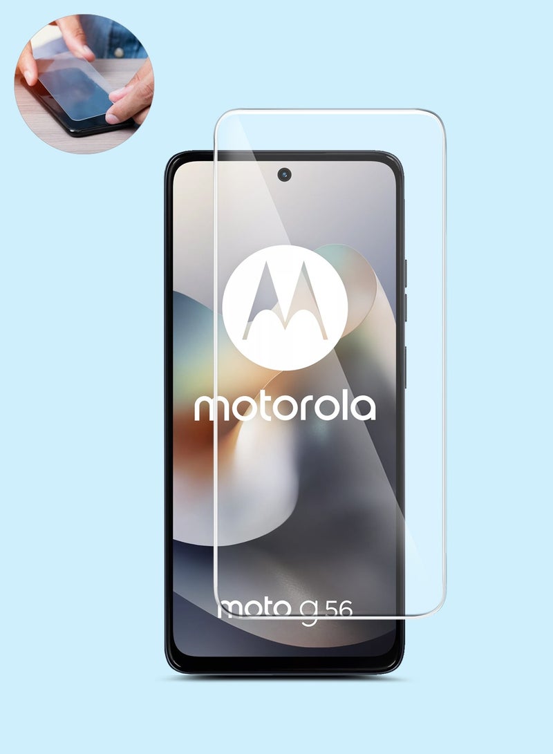 GMAX Motorola Moto G56 5G 2025 GMAX Premium Series Curved Edges 9H 2.5D Tempered Glass Screen Protector - Clear - Image 1