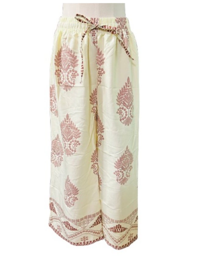 Women Clothing Set Outfit Suit Tops Blouse and Wide Leg Pants Free Size - Image 3