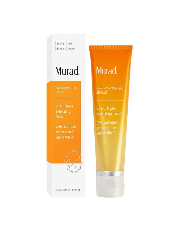 Murad Vita-C Triple Exfoliating Facial - Gold-Stabilized Vitamin C and Physical, Chemical, & Enzymatic Exfoliant Scrub for Smoother, Brighter, Radiant Skin - 2.7 Fl Oz - Image 1