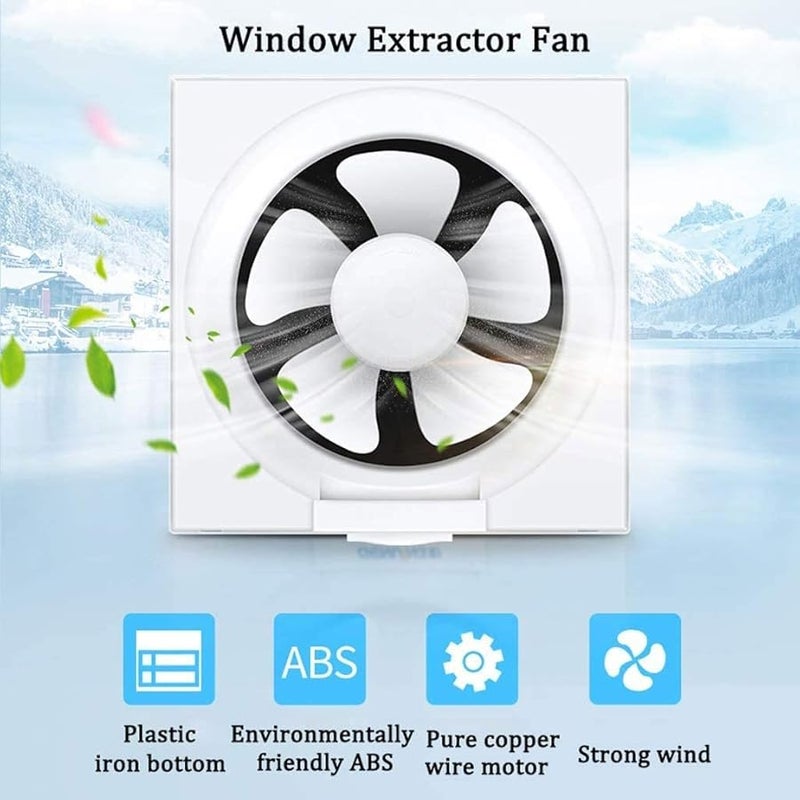 10 Inch Wall Ventilation Pipe Kitchen Bathroom Extractor Fan Mute Ventilator Air Vent - Image 3