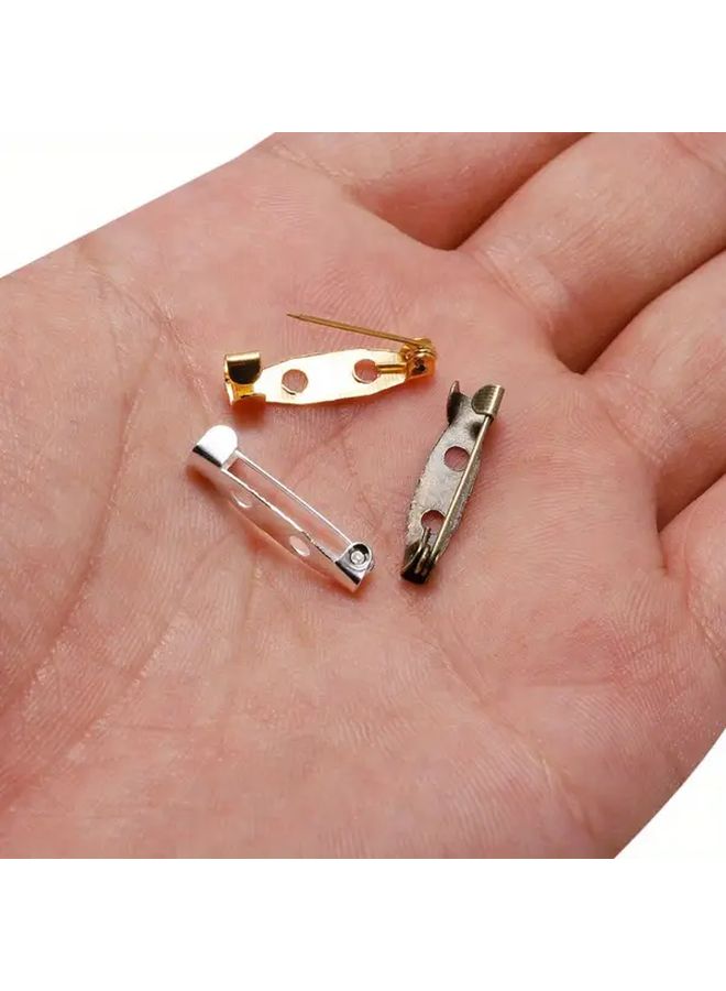 دبابيس فضية مثقبة 50 قطعة مصنوعة يدويًا للدبابيس الآمنة متعددة الأحجام لأعمال DIY - Image 3