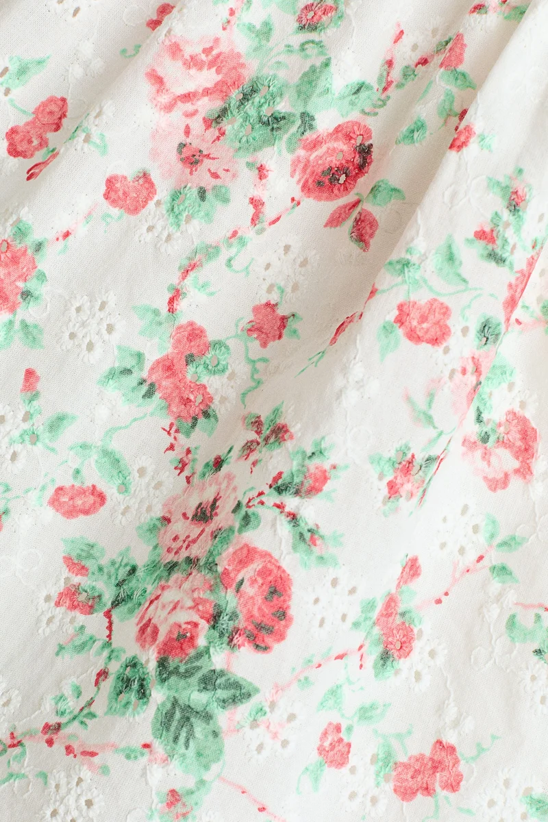 H&M Frill-trimmed patterned cotton dress
