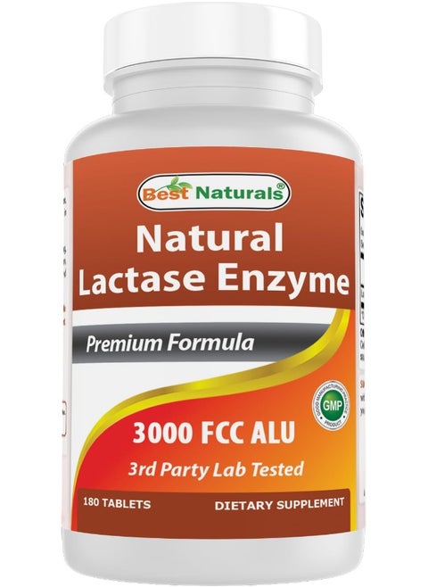 Fast Acting Lactase Enzyme Tablet 3000 Fcc Alu 180 Count