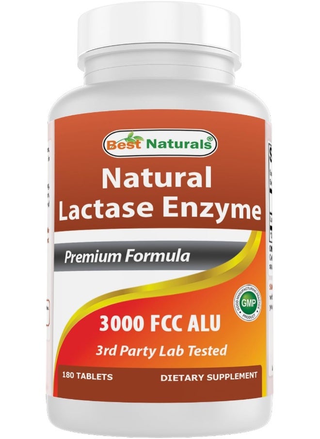 Fast Acting Lactase Enzyme Tablet 3000 Fcc Alu 180 Count