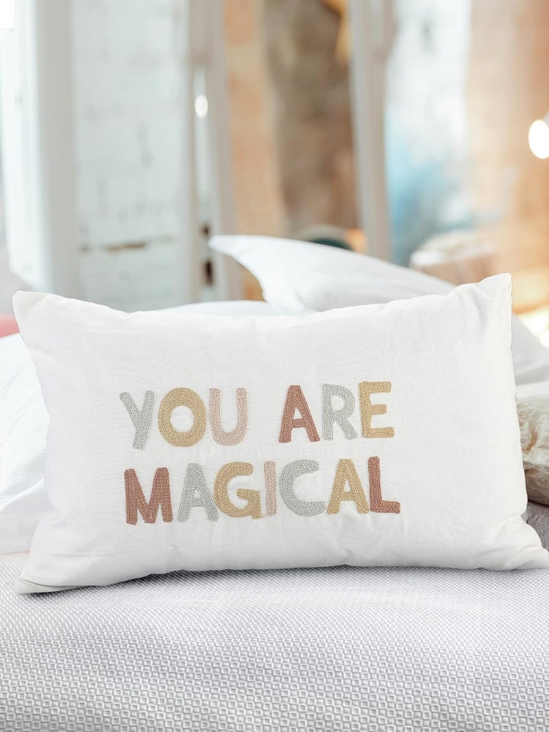 SASHAA WORLD Magical CushionPillow Cover for Living Room SofaCouch Stylish Luxurious Home Decor Accent Ideal Gift for Housewarmings Birthdays 12 x 20 Inch - Image 1