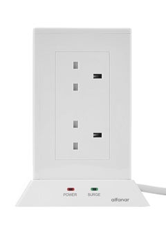 AL FANAR Power Extension Tower 8 Sockets 3M White  - Image 1