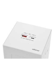AL FANAR Power Extension Tower 8 Sockets 3M White  - Image 5
