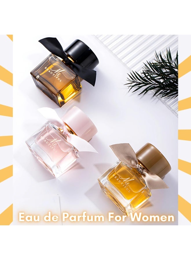ATRJSZ Ladies Perfume Set Eau De Parfum, Luxury Perfume Gift Set for Women, 3x30ml Long-Lasting Perfume Set for Her Birthday, Fresh Floral Fragrance Perfumes Box Gift Set for Girlfriend, Dating, Anniversary - Image 1