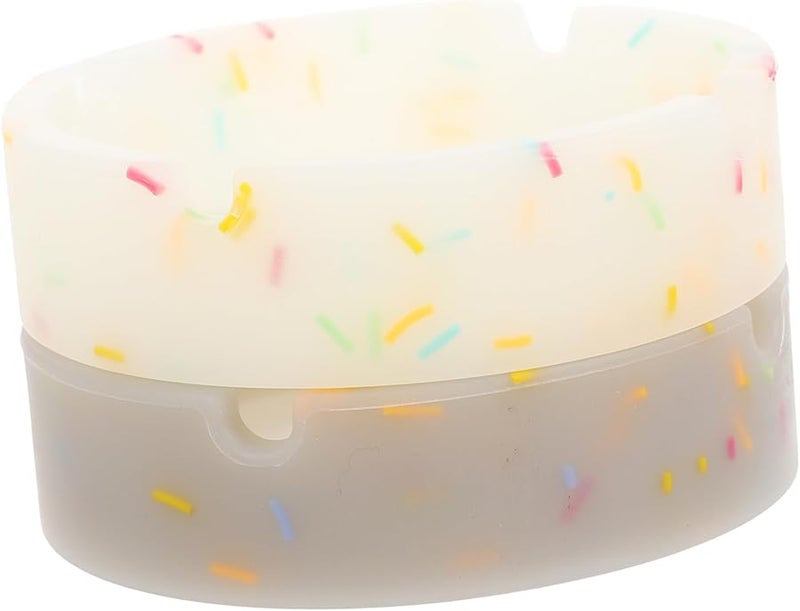 Luminous Silicone Ashtray 2 Pack Candy Color Large Capacity Desktop Ash Holder For Home Office Night Use - Image 1