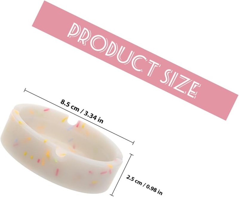 Luminous Silicone Ashtray 2 Pack Candy Color Large Capacity Desktop Ash Holder For Home Office Night Use - Image 3