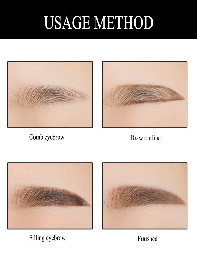 Vibely 8ml Eyebrow Liquid Dyed Eyebrow Paste Three-dimensional Waterproof Water-based Eyebrow Pencil with Double-headed Brush - Image 3