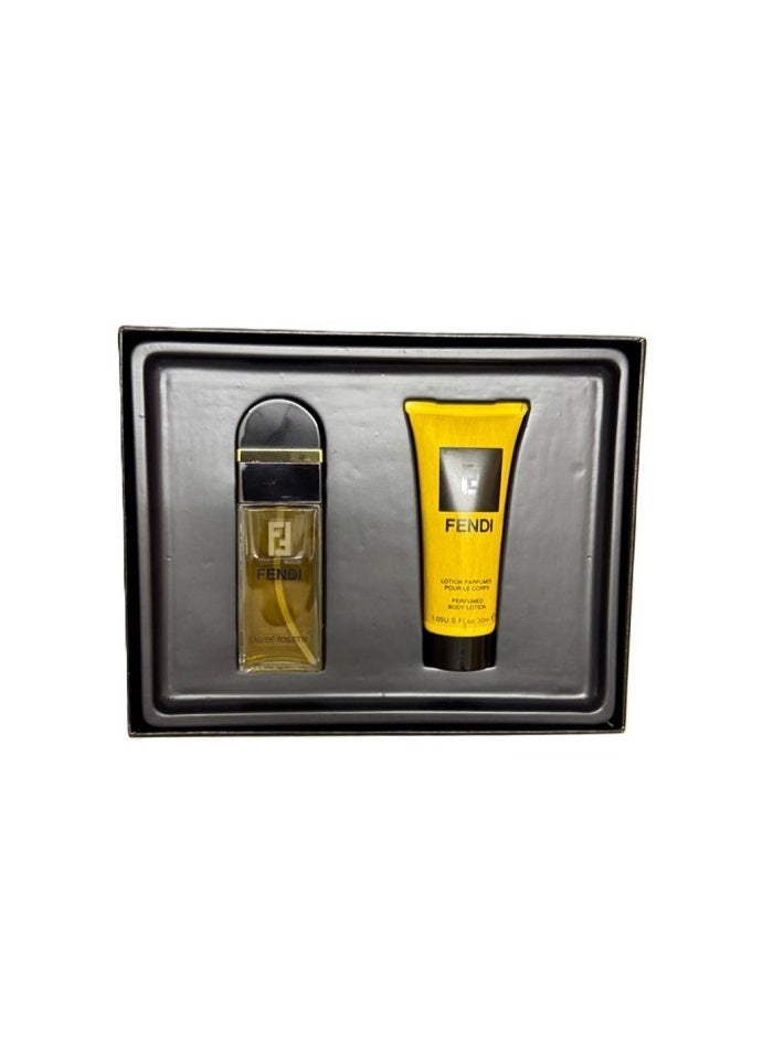 فيندي من فيندي طقم هدية أو دو تواليت 25 مل + لوشن للجسم 30 مل مجموعة نادرة أصلية - Image 3