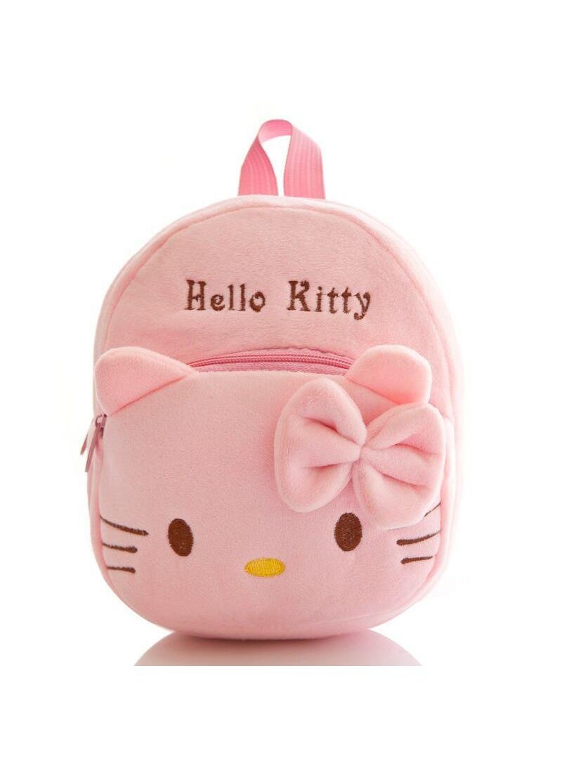 Kids Hello Kitty Embroidered Backpack Cartoon Plush Kindergarten Backpack 