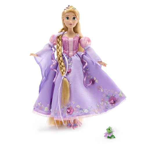 Disney store دمية رابونزل الخاصة من متجر ديزني - إصدار خاص ربيع 2026 تشمل 11 دمية بفستان مزخرف بالأزهار تمثال باسكال يأتي في علبة تذكارية لمحبي ألعاب دمى الأميرات من ديزني - Image 1