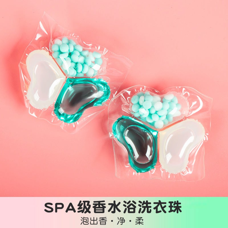 Laundry Coagulation Beads Household Fragrance Laundry Tablet Bag Fragrance Beads Soft Gel Lasting Fragrance Three-In-One Laundry Ball - Image 1