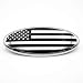 FQMY 7 Inch Front Grille Rear Tailgate American Flag Emblem Compatible with Ford 19992004 F150 F250 F350 Silver - Image 2